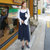莉菲姿 春夏韩版新款时尚条纹吊带+阔腿裤套装女两件套(图色 XL)