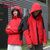 新款冲锋衣男女户外三合一可拆卸防寒服女两件套滑雪服防风防水TP8351(女款红色 2XL)