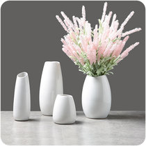 简约现代桌面陶瓷白色插花瓶A973家居客厅饰品摆件可装水培花瓶lq1421(圆形特大)
