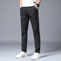 威猛男新款韩版修身长裤夏季棉男士休闲百搭裤子潮 K911832（2尺5）黑 冰丝 速干 大码