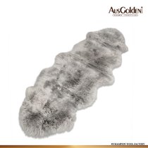 AUSGOLDEN维斯比双拼羊毛皮-灰色 60*180cmVIS0104-G 澳洲进口长羊毛 皮毛一体 手工制作