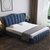 古宜 G330北欧式布艺床储物可拆洗简约现代单双人1.8米软包婚床主卧卧室家具(深蓝色1.8*2米普通款)