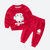 【99元3件】秋季新款男女从宝宝套装 卡通印花外出棉两件套 QT3035(110 大红机器人)