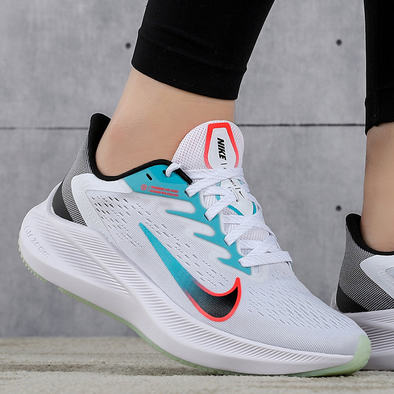 nike耐克女鞋2021春季新款运动鞋zoomwinflo7气垫鞋透气跑步鞋cj