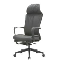 云艳YY-LCL661 人体工学电脑椅办公椅撑腰午休椅子可躺带搁脚黑色皮椅(默认 默认)