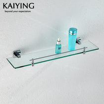 凯鹰 铜制幻方浴室挂件 单层玻璃化妆品台置物架 KY-7603