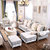 A家 家具 欧式沙发 法式布艺沙发组合可拆洗实木沙发转角客厅家具 A款 三人位+中位+左贵妃位(B款 三人位+中位+右贵妃位)