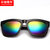 韩版明星同款太阳眼镜防护墨镜休闲户外反光镜男女大框镜(五色反光 均码)