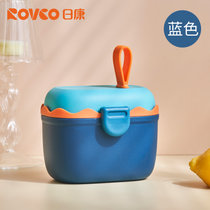 日康（rikang）婴儿奶粉盒便携式外出分装分格辅食米粉盒可爱密封防潮储存罐 新款大容量奶粉盒蓝色（RK-N6022)(蓝色)