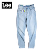 LEE女士牛仔裤 新款高腰弹力舒适老爹裤LWZ4135EE74D(天蓝色 29)