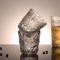 傻宝日式加厚冰川纹杯玻璃杯子【矮款】6只装 水杯套装