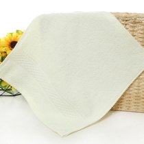 3条装加厚棉方巾成人洗脸柔软吸水正方形家用全棉小毛巾(乳白色3条装)