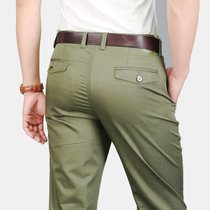 春装新款战地吉普AFS JEEP弹力休闲长裤012男士中腰直筒青年男裤(军绿色 42)