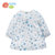 贝贝怡夏季纯棉女宝宝T恤婴儿上衣高腰裙圆点上衣151Q018(浅蓝 86cm)