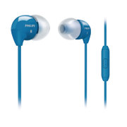Philips/飞利浦 SHE3515苹果手机耳机入耳式 麦克风 SHE3590升级(蓝)