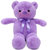 紫熊 毛绒玩具泰迪熊 薰衣草小熊公仔布娃娃(丝带款 40厘米)