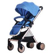 智儿乐高景观婴儿推车轻便携带可坐可躺宝宝折叠四轮伞车童车(珊瑚蓝)
