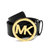 MICHAEL KORS 迈克·科尔斯MK 圆牌logo款 女士休闲牛皮皮带礼盒 黑色(黑色 34)