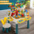 儿童玩具积木桌兼容乐高积木拼装玩具男孩学习幼儿园游戏桌椅女孩玩具积木桌子多功能大颗粒小颗粒JMQ-058