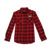 扬格保罗 法兰绒男士格子纯棉衬衫 012-B-10111 (红色 L)