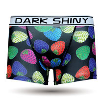 DarkShiny 活泼可爱时尚 缤纷水果草莓 男式平角内裤「MOSW15+MOSW21」(黑色 S)