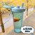 大容量水杯女夏季网红大肚杯1000ml儿童吸管塑料杯子便携运动水壶(天蓝色 520ml（双饮）)