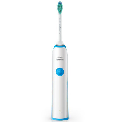 飞利浦(Philips)电动牙刷HX3216/13湖蓝色 充电式成人声波震动式牙刷23000次/分钟 轻巧机身深入清洁