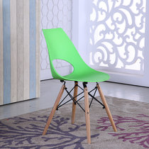 【京好】 伊姆斯电脑椅休闲椅咖啡餐饮椅 简约办公洽谈塑料9号椅子(绿色 宽48高80厘米)