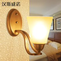 汉斯威诺新款全铜美式单头壁灯客厅卧室床头壁灯镜前灯壁灯HS305006(单头壁灯(无光源))