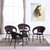 【京好】藤椅子茶几桌子现代简约环保 阳台休闲办公户外家具B79(咖啡色款式 一桌一椅送坐垫)
