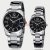 2012新款 正品 EYKI艾奇 简约大方 情侣对表 钢表带  黑盘白钢（男款）