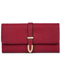 新款时尚潮流手拿女包 休闲牛皮女式手拿包炫酷手拎包长款钱包 H6875(红色)