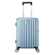 新秀丽拉杆箱旅行箱行李箱时尚竖条纹大容量可扩张托运箱天蓝色 国美超市甄选