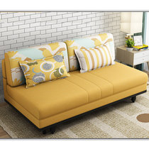 TIMI 现代沙发 沙发床 布艺沙发 可折叠沙发 多功能沙发 客厅沙发(橘黄色 1.8米)
