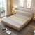 美天乐 床 北欧床 1.5米1.8米实木床 软靠单双人床 卧室家具(1.8米*2原木色 床+床垫)