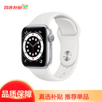 Apple Watch Series 6智能手表 GPS款 44毫米银色铝金属表壳 白色运动型表带 M00D3CH/A