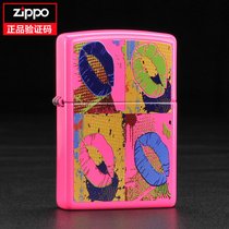 2016新款美国原装之宝打火机zippo正版霓虹粉色性感唇彩29086