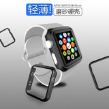 苹果手表保护壳iwatch4代3/2/1表套apple watch series边框保护套40mm配件44mm/42m(_1代38mm_气质黑色边框硬壳/H)
