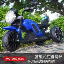 儿童电动摩托车充电三轮车小孩玩具车男孩宝宝电瓶车可坐人女孩(粉色)