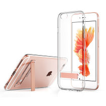 MUNU 苹果6s/6splus支架透明壳 iphone6s手机壳带支架 iphone6手机壳 6plus手机套 软套(玫瑰金 苹果6/6splus 5.5)