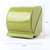 尚水防水塑料纸巾盒卡通创意圆形抽纸盒壁挂翻盖卫生间卷纸筒7155(绿色)