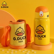 G.duck潮酷保温壶400ml-橙色[乐娱购]G8632-1 食品级PP杯盖，一键快速开盖