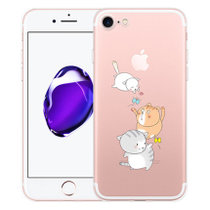 木木（MUNU）苹果iPhone7手机壳 iphone7手机套 保护壳 手机保护套 软壳套 tpu硅胶套 全包卡通保护套(三只猫)