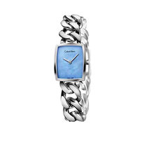 卡文克莱 CK女士手表 时尚方形白色表盘手镯式表链石英女表K5D2M126 适用15cm手腕K5D2M126(蓝色)