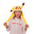 抖音兔子帽子毛绒玩具新款皮卡丘耳朵会动帽子赠人礼物儿童玩具(黄色 长60cm)