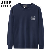 Jeep新品套头卫衣保暖圆领休闲上衣JPCS0025HX(藏青 M)