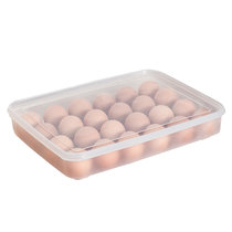 鸡蛋收纳盒冰箱鸡蛋盒家用带盖防震鸡蛋架托塑料保鲜盒包装盒34格(24格鸡蛋盒 默认版本)