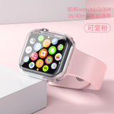 XIT Apple iwatch苹果手表表带iphoe4/3/2/1代iwatch40m液态硅胶42mm38男女通用软带(可爱粉 1/2/3/4代38mm)