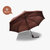 【皖霍】全自动晴雨伞折叠防紫外线三折男双人两用防晒太阳伞遮阳伞(咖啡色)