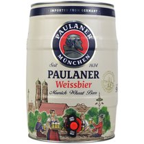 Paulane德国进口柏龙保拉纳 酵母型小麦白啤酒5L精酿大桶装
